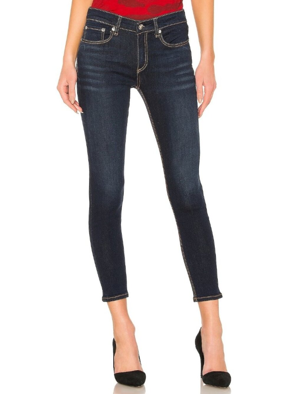 NWT rag & bone Cate Mid-Rise Ankle Skinny in Carmen Stretch Jeans 28